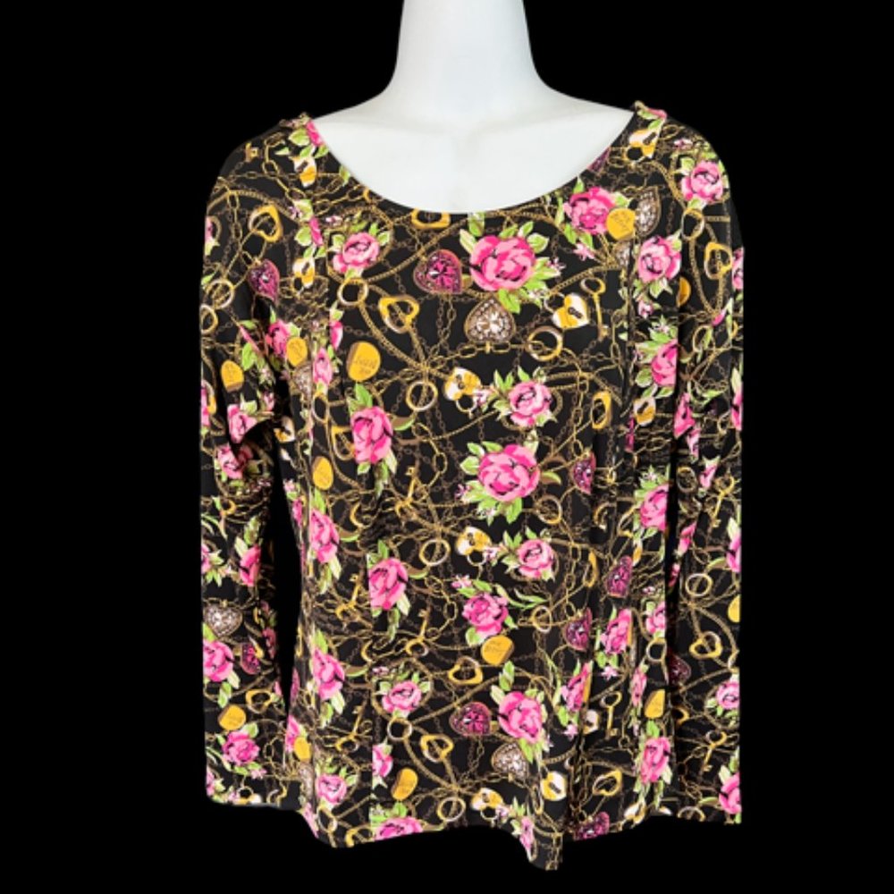 Betsey Johnson Secret Garden Floral Top/Blouse